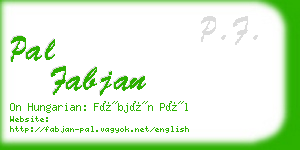 pal fabjan business card